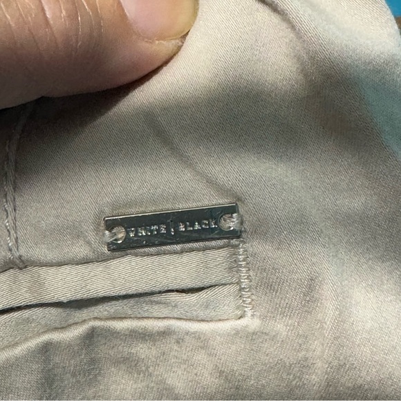 White House Black Market Tan Chino Cropped Pants Rhinestone embellished pocket 0 - Picture 11 of 15